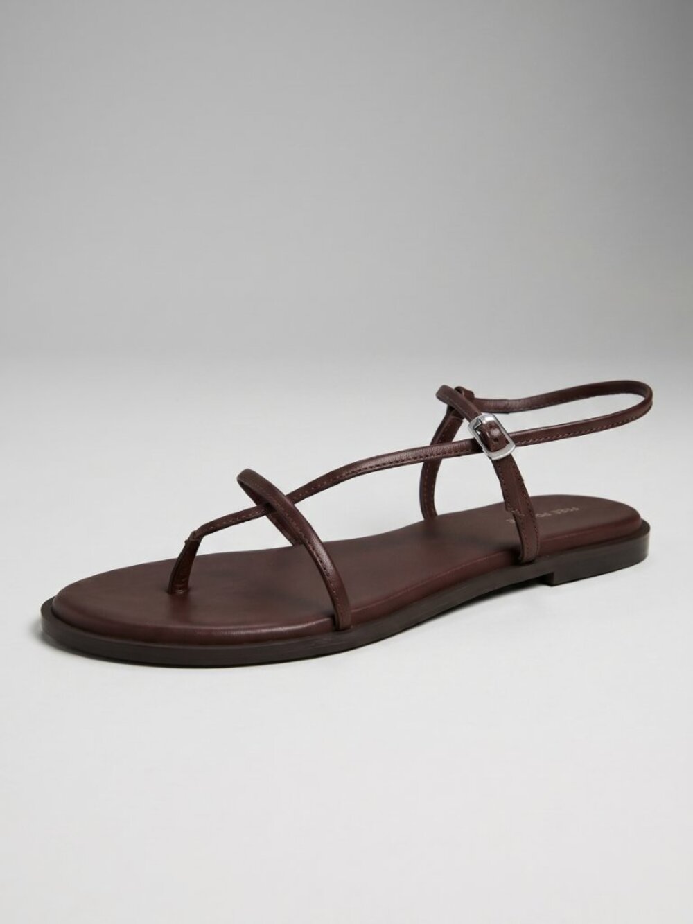 Free People Corsica Brown Leather Strappy Sandals Buckle Flat Summer Boho Shoe - Picture 4 of 5